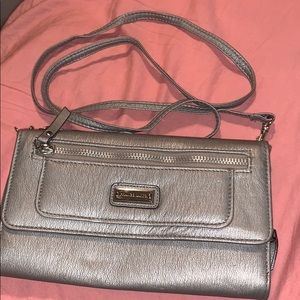 Silver shoulder bag